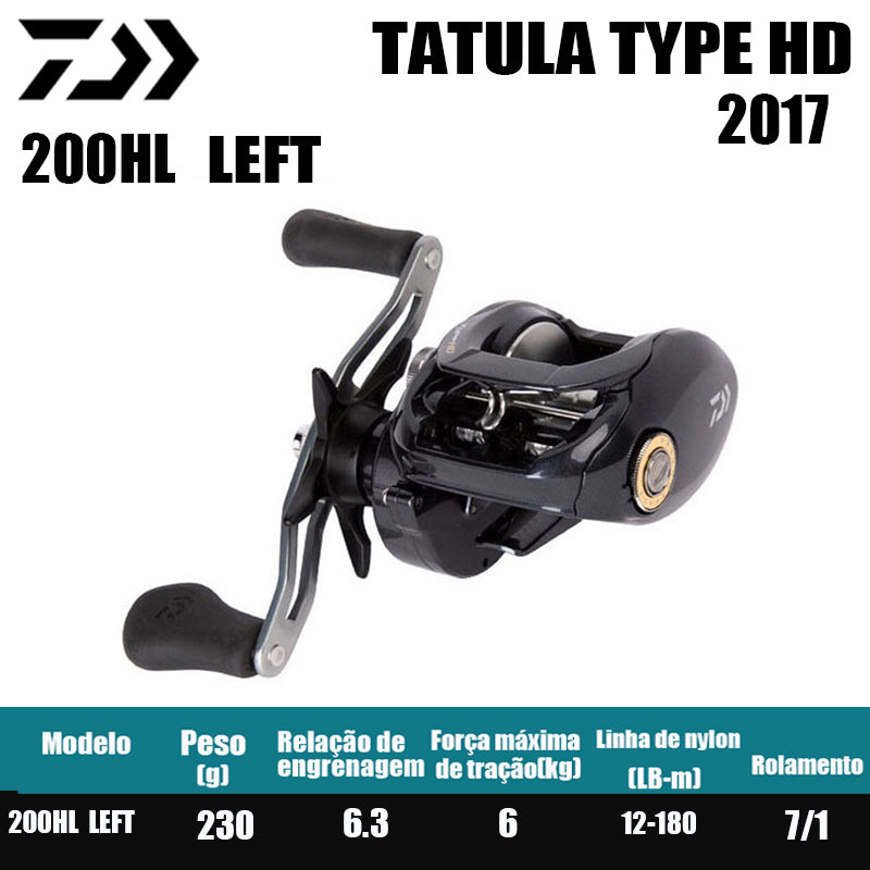 Carretilha De Arremesso DAIWA 2017 TATULA TYPE HD 200Série, Peça De Reposição Para Pesca Em Água Doce E Salgada. Local De Produção: Tailândia