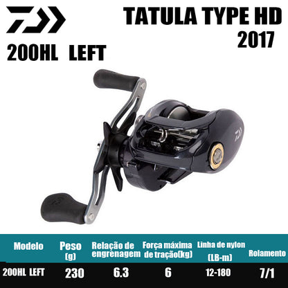 Carretilha De Arremesso DAIWA 2017 TATULA TYPE HD 200Série, Peça De Reposição Para Pesca Em Água Doce E Salgada. Local De Produção: Tailândia