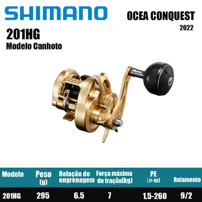 SHIMANO 2022 OCEA CONQUEST 201HG Modelo Canhoto