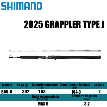 SHIMANO 2025 GRAPPLER TYPE J  B56-6 para carretilhas de pesca