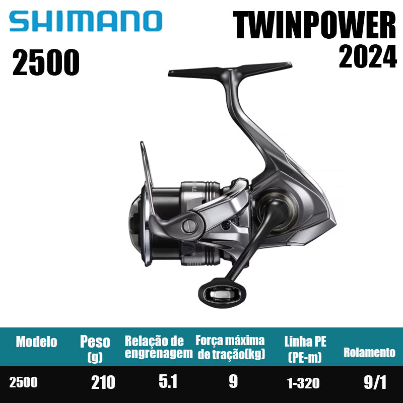 SHIMANO 2024 TWINPOWER carretel de pesca bobina giratória de água doce peças de pesca de água salgada Origem: Japão