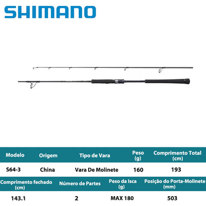 SHIMANO 2020 GAME TYPE J S64-3 Vara De Molinete