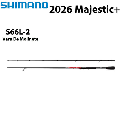 SHIMANO 2026 Majestic+ S66L-2 Vara De Molinete