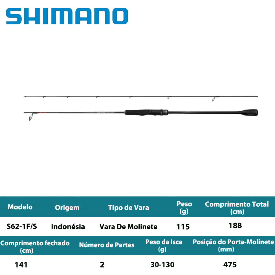 SHIMANO 2024 OCEA JIGGER LJ S62-1/FS Vara De Molinete