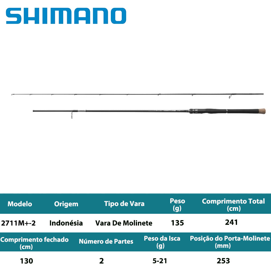 SHIMANO 2025 CAPTURE 2711M+-2 Vara De Molinete