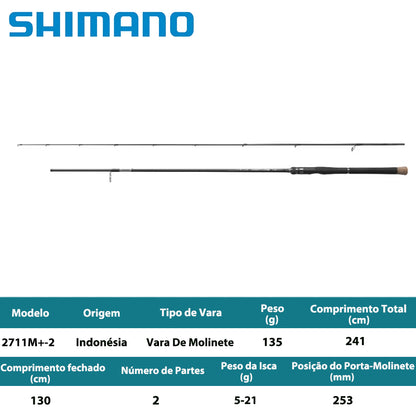 SHIMANO 2025 CAPTURE 2711M+-2 Vara De Molinete