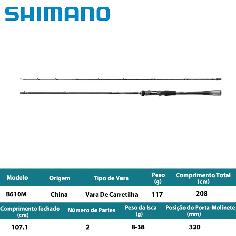 SHIMANO 2026 DIALUNA INSHORE B610M Vara De Carretilha