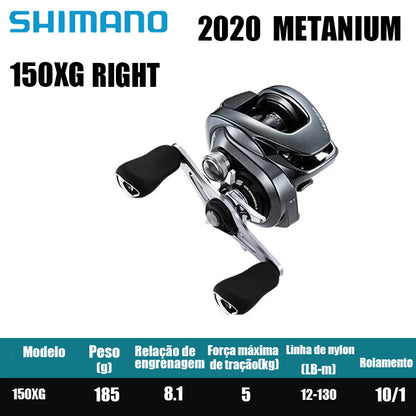 Carretel de Pesca SHIMANO 2020 METANIUM 71XG 151XG Carretel de Arremesso Água Doce Água Salgada Peças de Pesca Origem: Japão