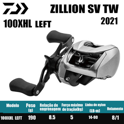 Carretilha De Arremesso DAIWA 2021 ZILLION SV TW ,Série 1000XHL, Série 100,Peça De Reposição Para Pesca Em Água Doce E Salgada. País de origem: Japão