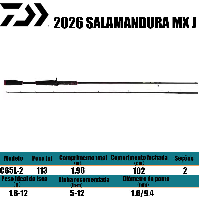 DAIWA 2026 SALAMANDURA MX J C65L-2 para carretilhas de pesca
