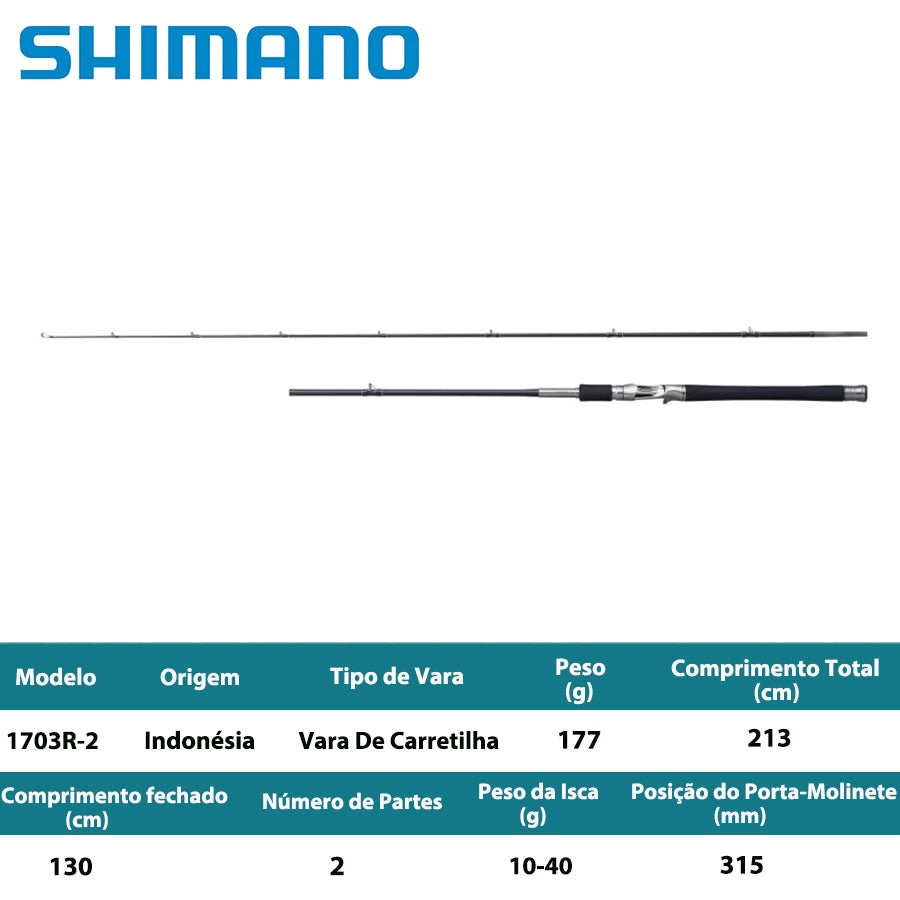 SHIMANO 2025 LESATH 1703R-2 Vara De Carretilha