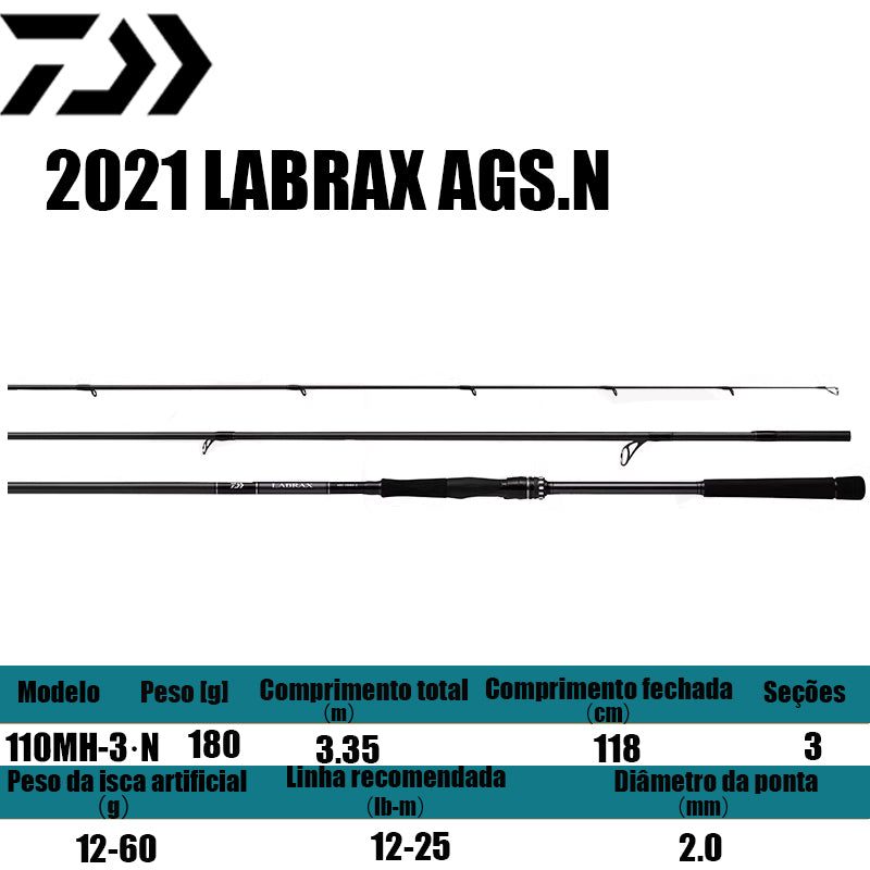 DAIWA 2021 LABRAX AGS.N 110MH-3·N para molinetes de pesca