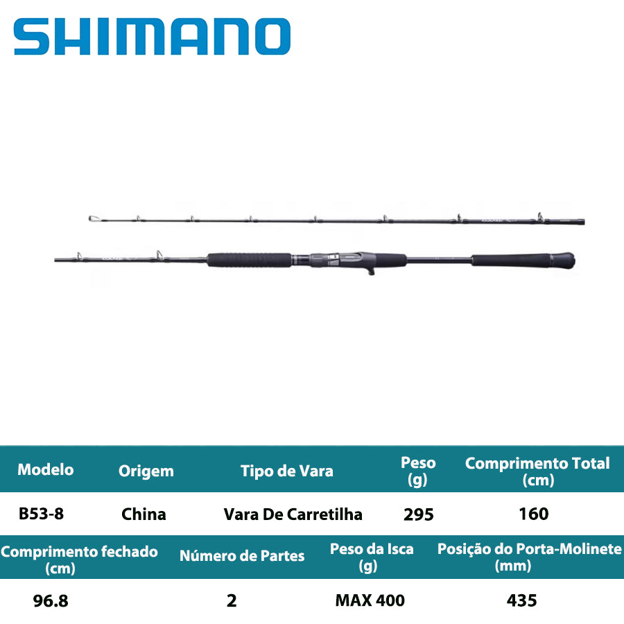 SHIMANO 2020 GAME TYPE J B53-8 Vara De Carretilha