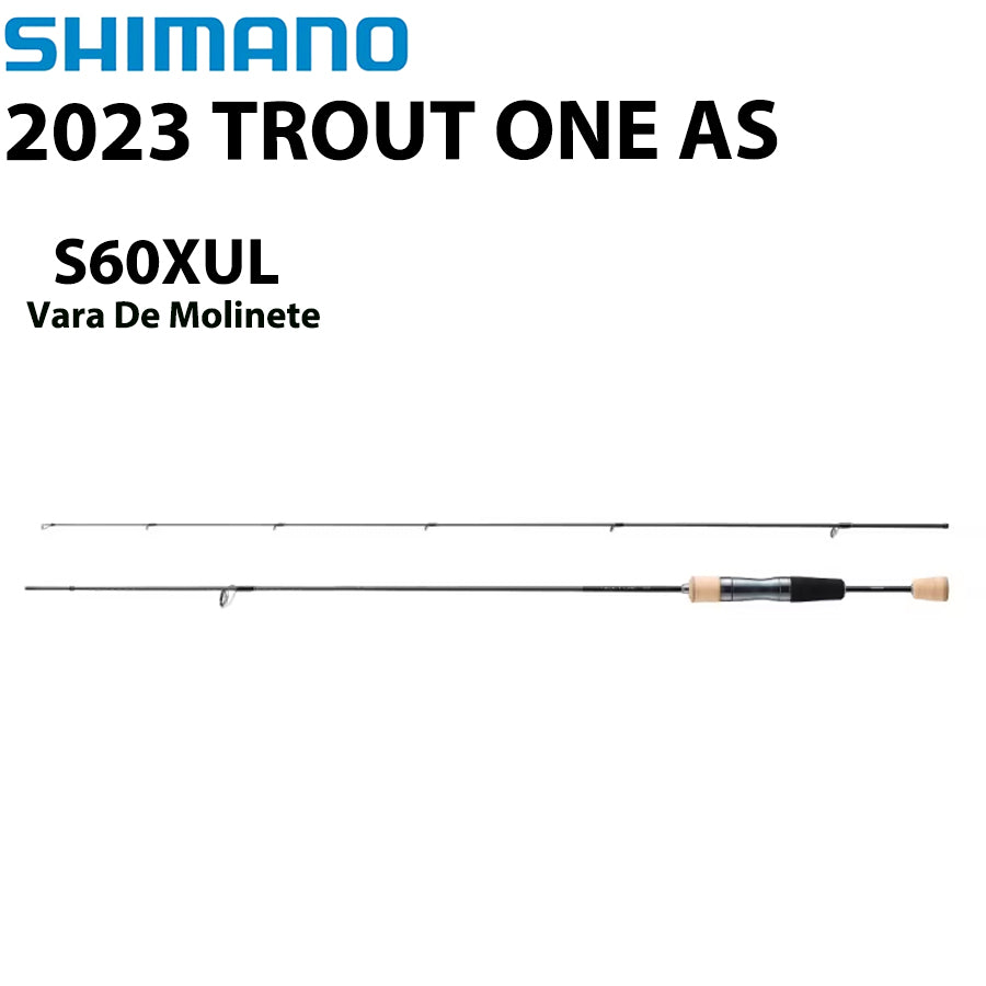 SHIMANO 2023 TROUT ONE AS S60XUL  Vara De Molinete