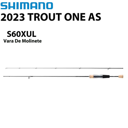 SHIMANO 2023 TROUT ONE AS S60XUL  Vara De Molinete