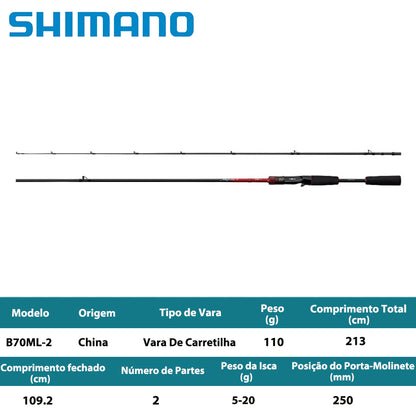 SHIMANO2026 Majestic+ B70ML-2 Vara De Carretilha