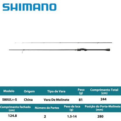 SHIMANO 2021 SOARE XR S80UL+-S Vara De Molinete