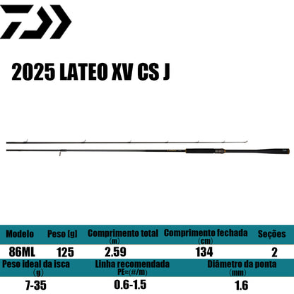 DAIWA 2025 LATEO XV CS J 86ML para molinetes de pesca