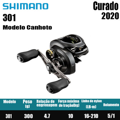 SHIMANO 2020 Curado 301 Modelo Canhoto