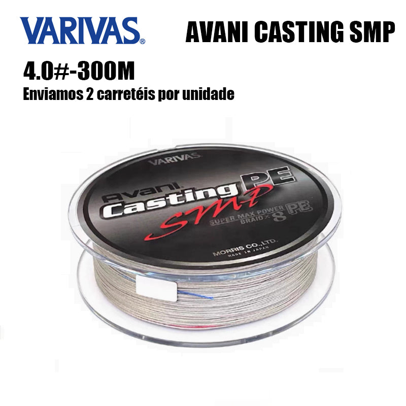 Varivas Avani Casting Smp Linha De Pesca PE 300M 4.0 Cinza (2 Carretéis)