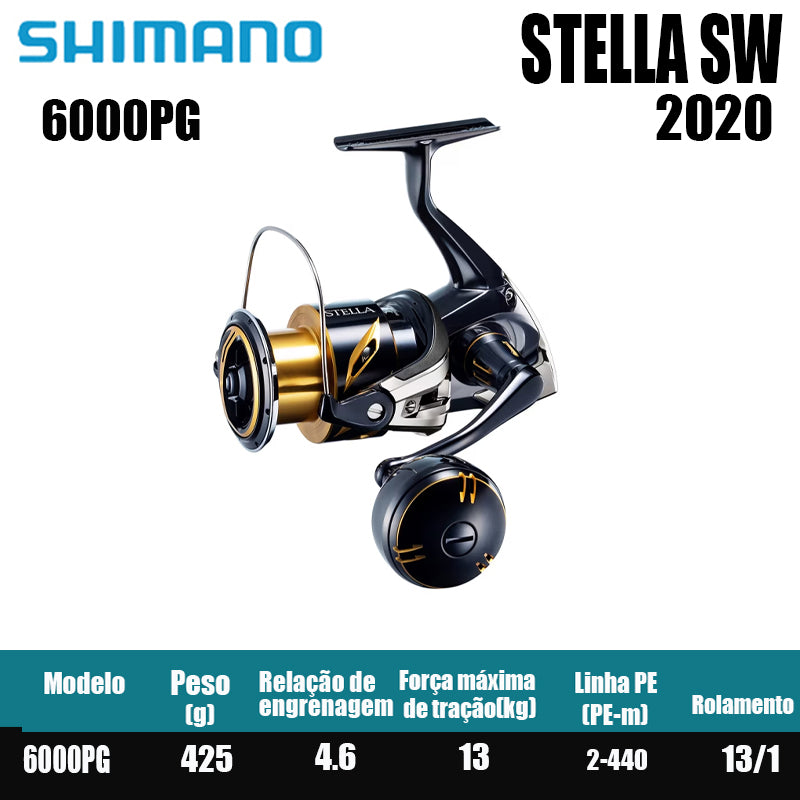 SHIMANO 2020 STELLA SW carretel de pesca bobina giratória de água doce peças de pesca de água salgada Origem: Japão