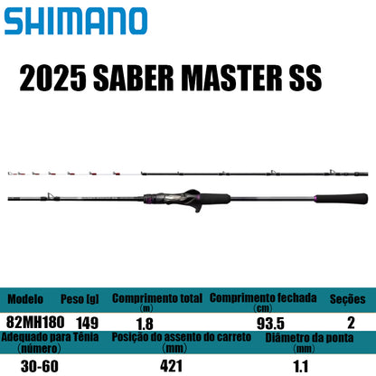SHIMANO 2025 SABER MASTER SS 82MH180 para carretilhas de pesca