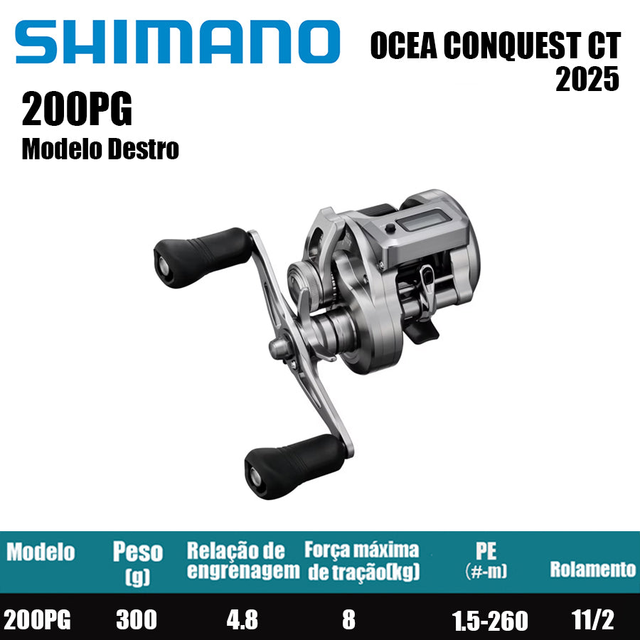 SHIMANO 2025 OCEA CONQUEST CT 200PG Modelo Destro