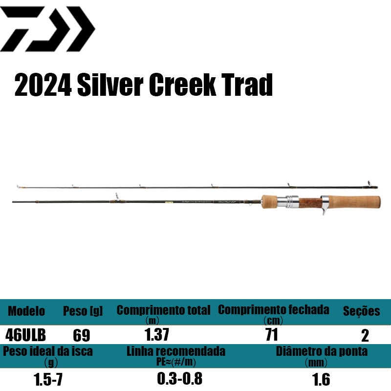 DAIWA 2024 Silver Creek Trad 46ULB para carretilhas de pesca