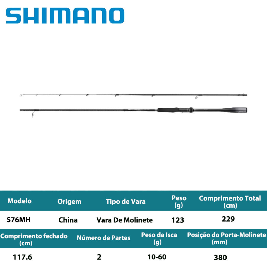 SHIMANO 2026 DIALUNA INSHORE S76MH Vara De Molinete