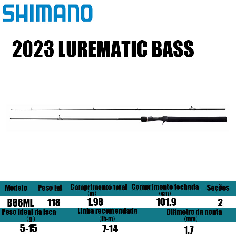SHIMANO 2023 LUREMATIC BASS B66ML para carretilhas de pesca