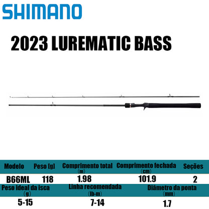 SHIMANO 2023 LUREMATIC BASS B66ML para carretilhas de pesca