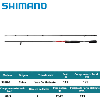 SHIMANO 2026 Majestic+ S63H-2 Vara De Molinete