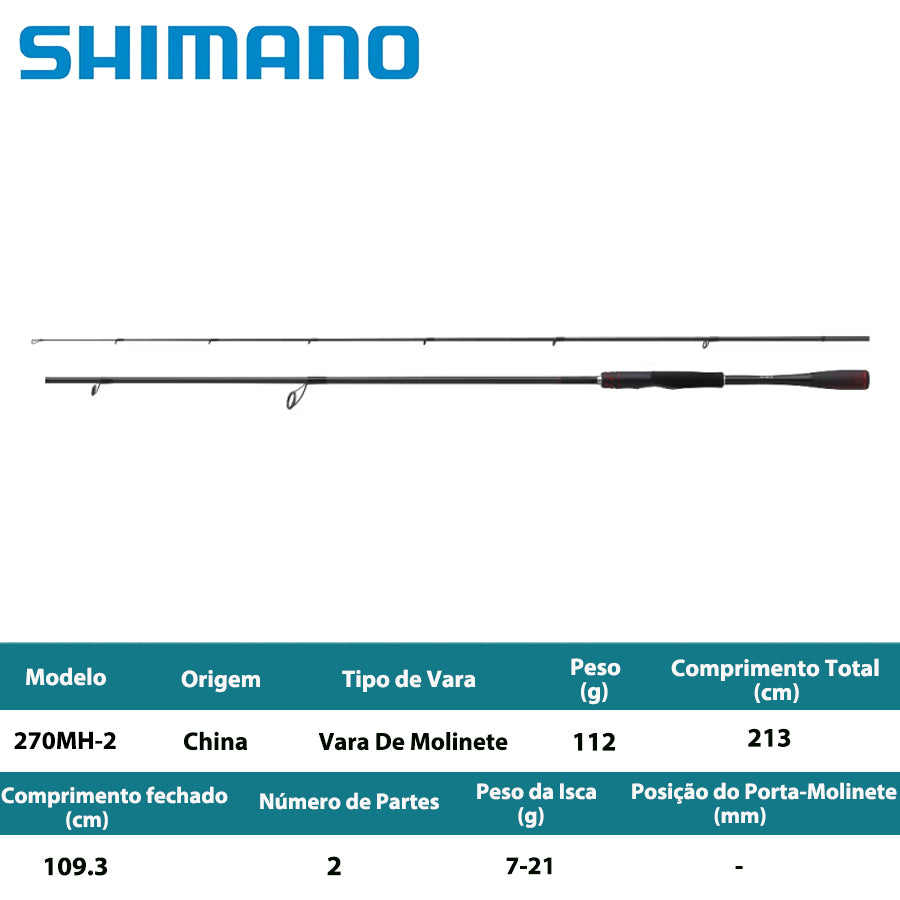 SHIMANO 2022 ZODIAS 270MH-2 Vara De Molinete