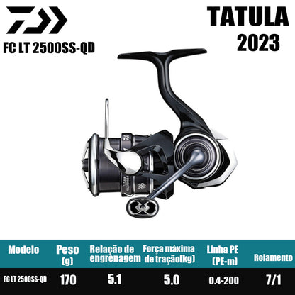 DAIWA 2023 TATULA Carretel de pesca Spinning Reel Água doce Peças de pesca de água salgada Origem Vietnã