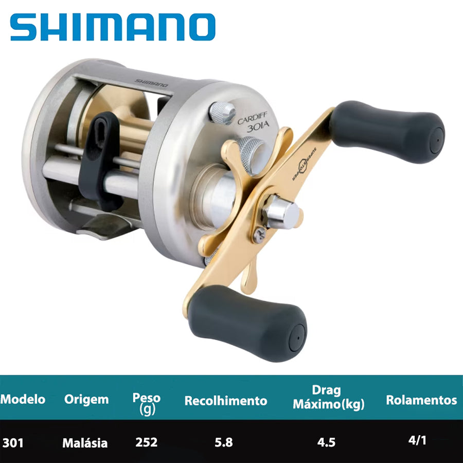 SHIMANO 2005 CARDIFF 301 Carretilha Esquerda