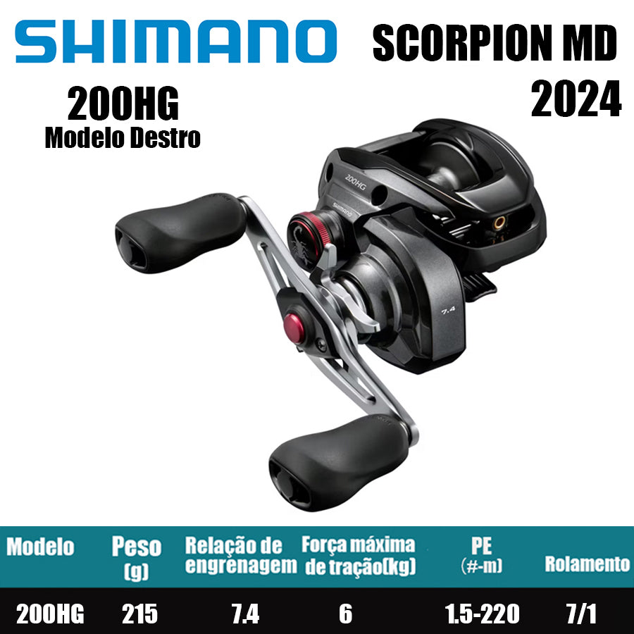 SHIMANO 2024 Scorpion MD 200HG Modelo Destro
