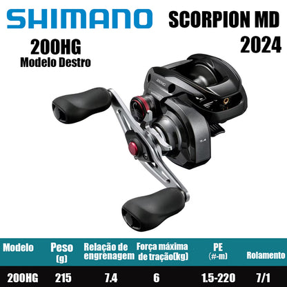 SHIMANO 2024 Scorpion MD 200HG Modelo Destro