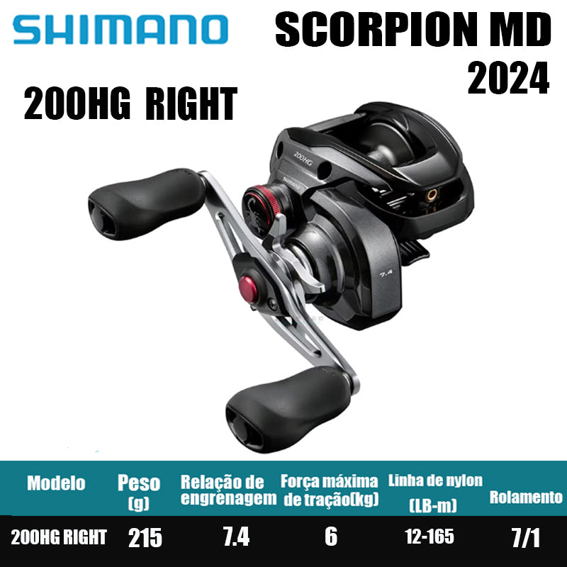 Carretilha De Arremesso SHIMANO 2024 SCORPION MD, Peça De Reposição Para Pesca Em Água Doce E Salgada. Local De Produção: Malásia.