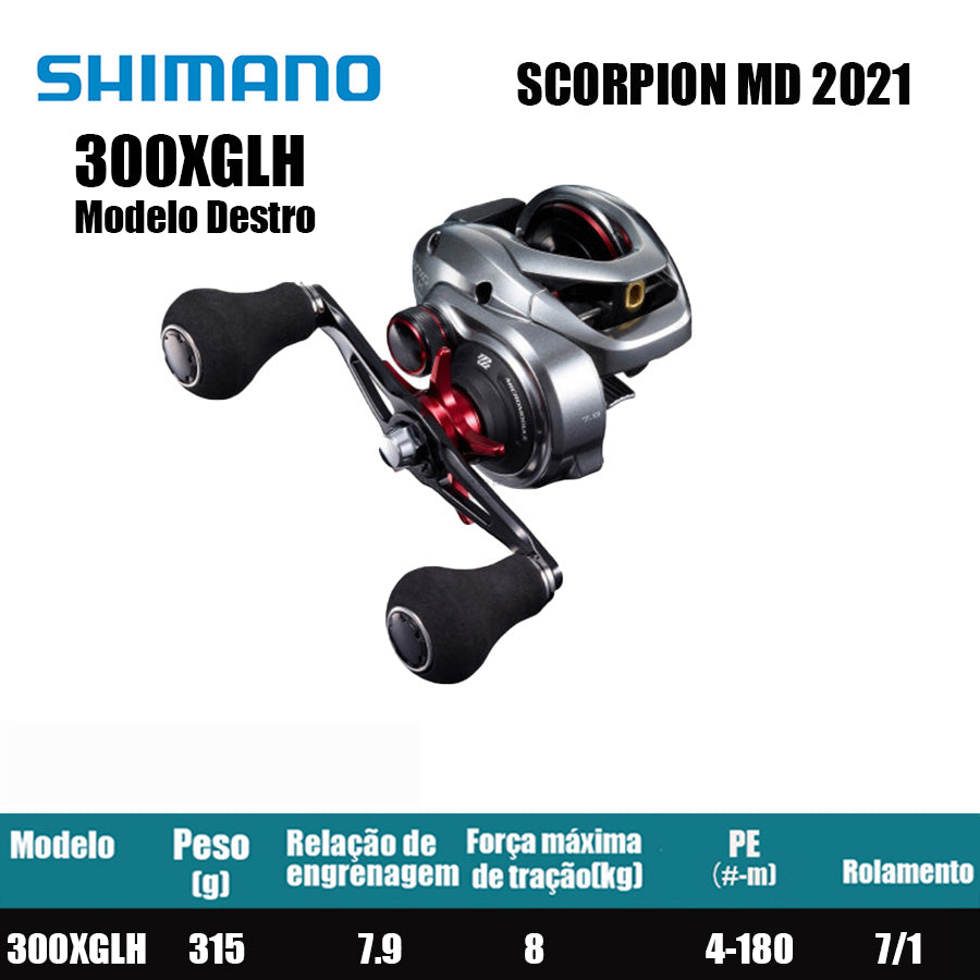 SHIMANO 2021 SCORPION MD 301XGLH Modelo Canhoto