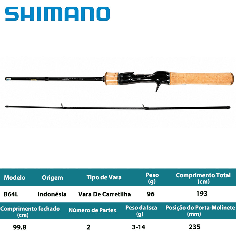 SHIMANO 2021 CARDIFF NX B64L Vara De Carretilha