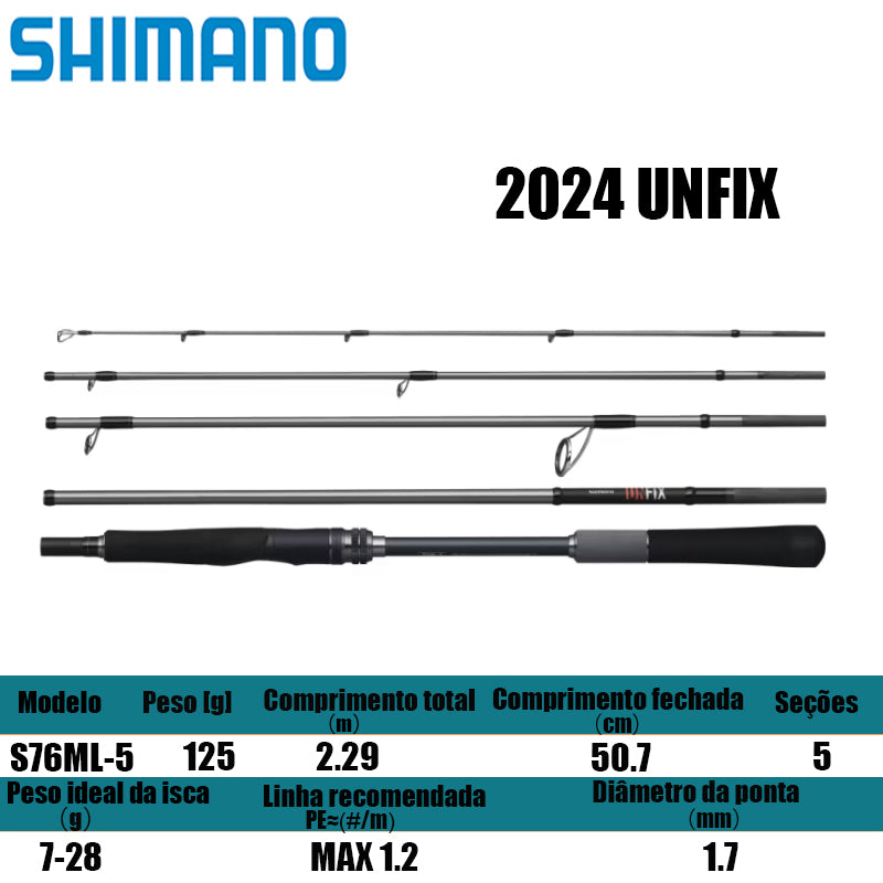 SHIMANO 2024 UNFIX S76ML-5 para molinetes de pesca