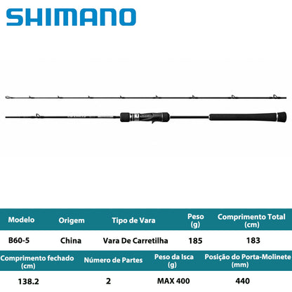 SHIMANO 2026 GRAPPLER TYPE J FULLBEND B60-5 Vara De Carretilha