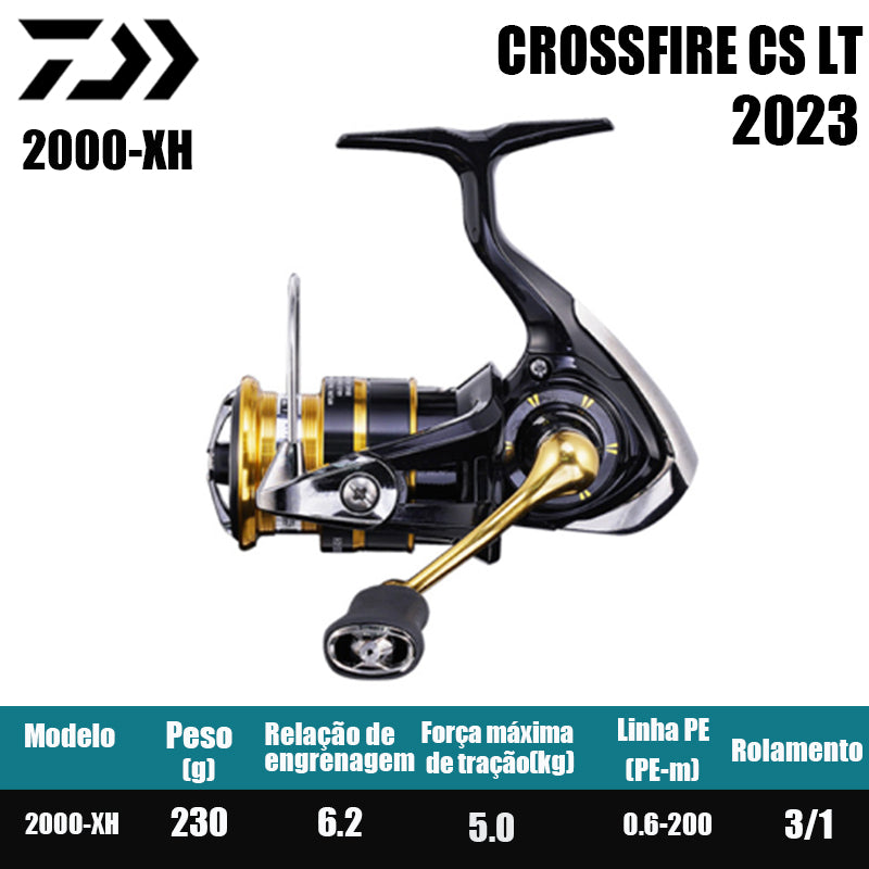 DAIWA 2023 CROSSFIRE LT Spinning Reel Fishing Reel Água doce Peças de pesca de água salgada Origem Vietnã
