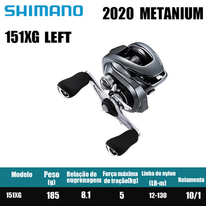 Carretel de Pesca SHIMANO 2020 METANIUM 71XG 151XG Carretel de Arremesso Água Doce Água Salgada Peças de Pesca Origem: Japão