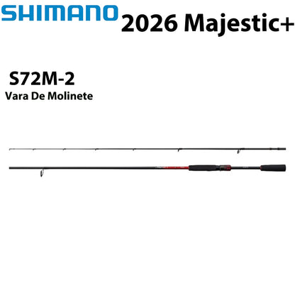SHIMANO 2026 Majestic+ S72M-2 Vara De Molinete