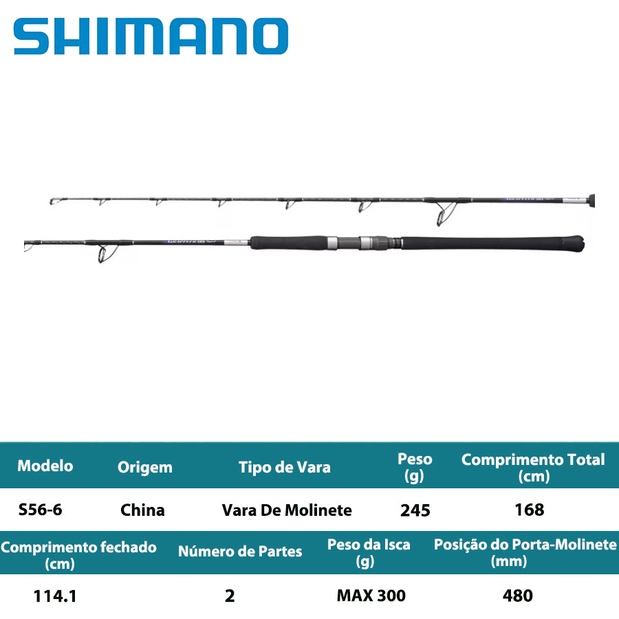 SHIMANO 2021 GRAPPLER BB TYPE J S56-6 Vara De Molinete