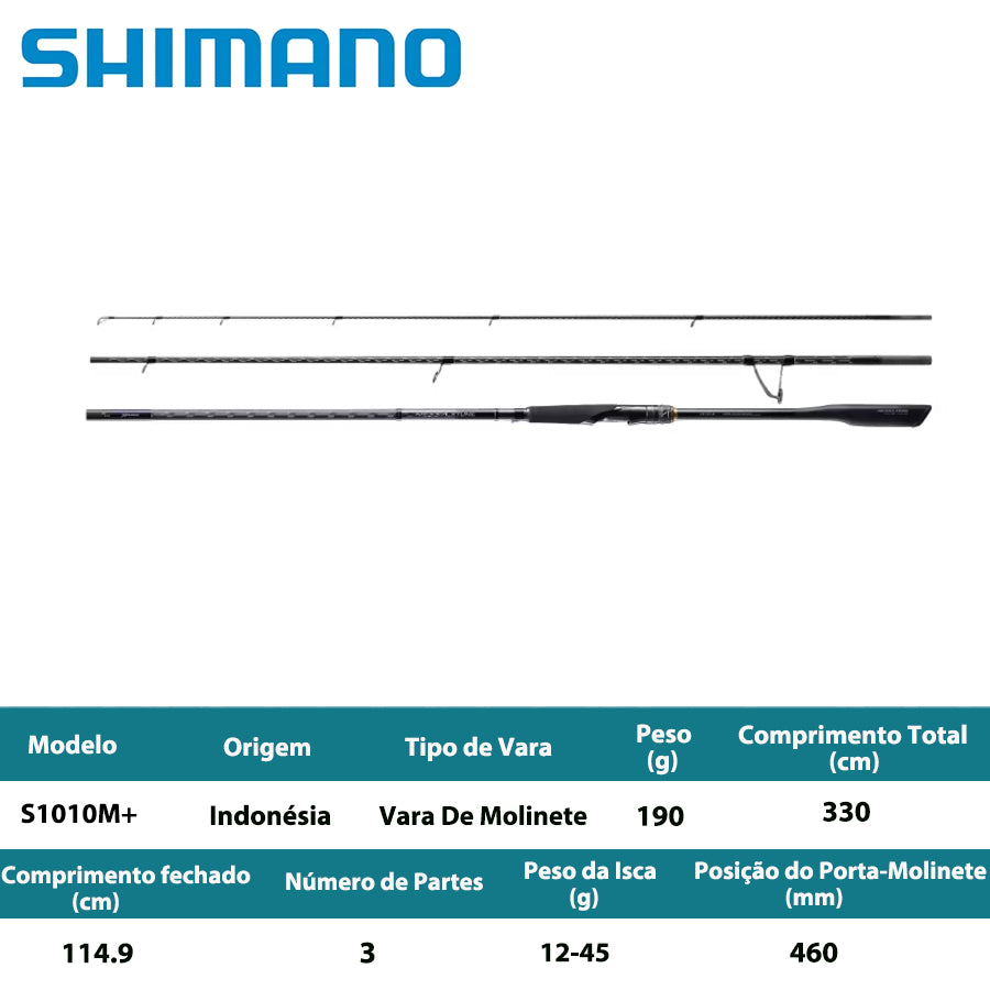 SHIMANO 2025 NESSA XTUNE S1010M+ Vara De Molinete