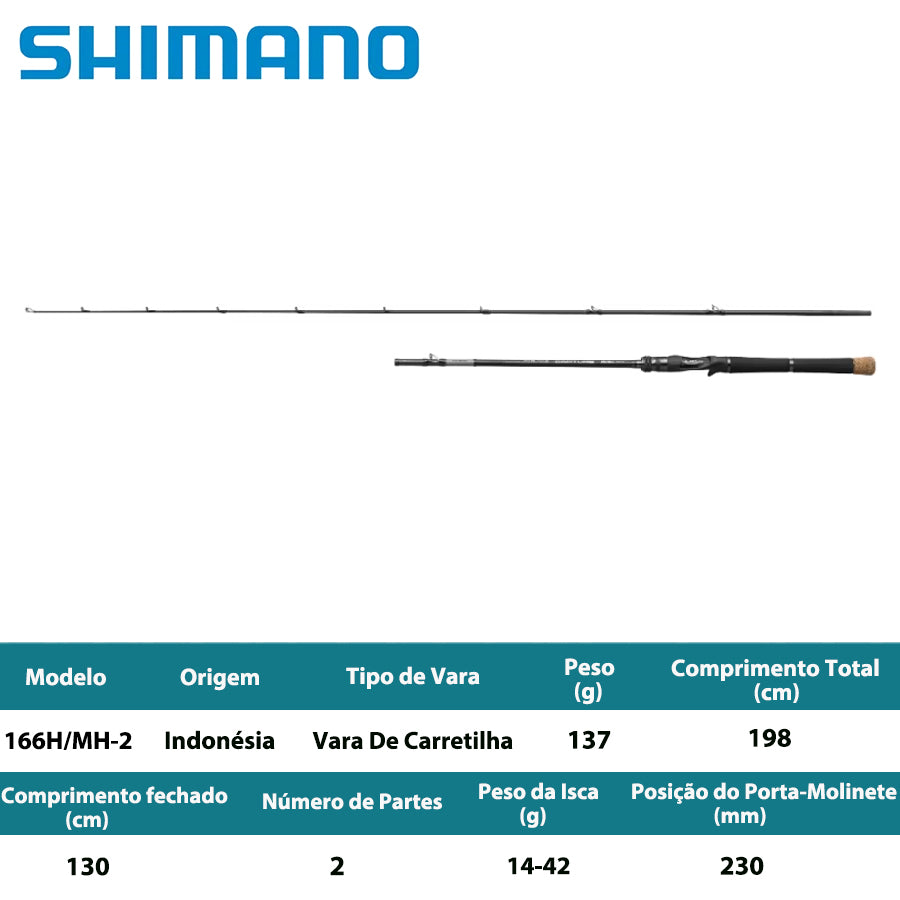 SHIMANO 2025 CAPTURE 166H/MH-2 Vara De Carretilha