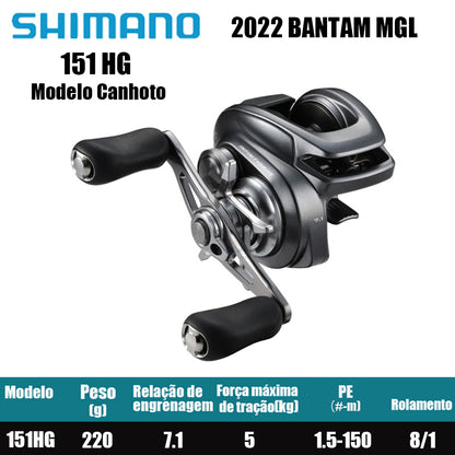 SHIMANO 2022 Bantam 151HG Modelo Canhoto