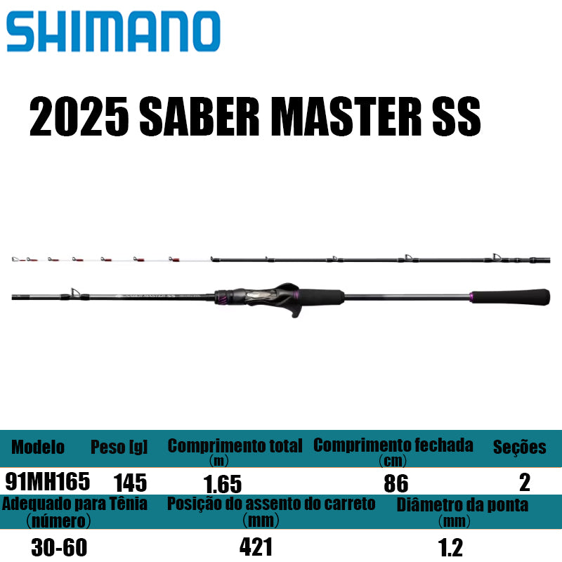 SHIMANO 2025 SABER MASTER SS 91MH165 para carretilhas de pesca